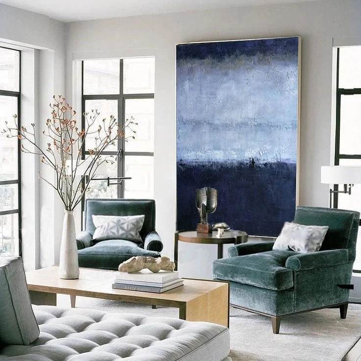 Oversized Deep Living Hallway Abstract Canvas Wall Art UUJG2 wall art